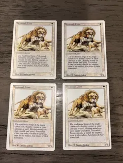 4x MtG Savannah Lions: Revised Edition LP - Image 2