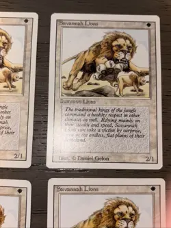4x MtG Savannah Lions: Revised Edition LP - Image 4