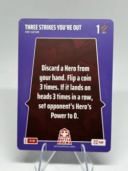 Bo Jackson Battle Arena Play Card Three Strikes You're Out 44A - Image 1