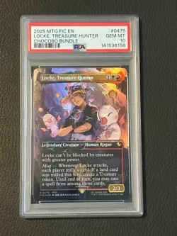 2025 MTG Final Fantasy LOCKE TREASURE HUNTER #0475 Chocobo Track Foil PSA 10 GEM - Image 1