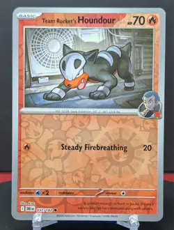 Pokemon Team Rocket's Houndour 037/182 Reverse Holo Destined Rivals English NM - Image 1