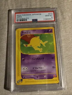2002 Pokemon McDonald’s Promo #013 ABRA PSA 10 Gem Mint - Image 1