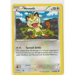 Pokemon Meowth Fates Collide 74/124 Common EN Regular - Image 1