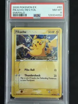 Pikachu Ex Emerald Reverse Holo Stamped 60/106 Pokemon TCG New Cert! - Image 1