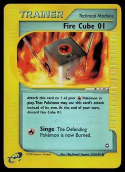 Pokemon Card - Fire Cube 01 Aquapolis 122/147 Uncommon Reverse Holo - Image 1