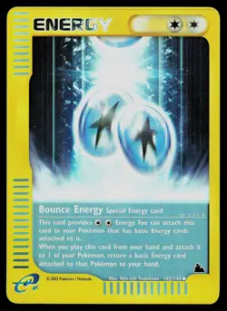 Pokemon Card - Bounce Energy Skyridge 142/144 Uncommon Reverse Holo - Image 1