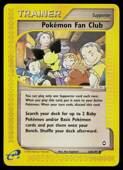 Pokemon Card - Pokemon Fan Club Aquapolis 130/147 Uncommon - Image 1