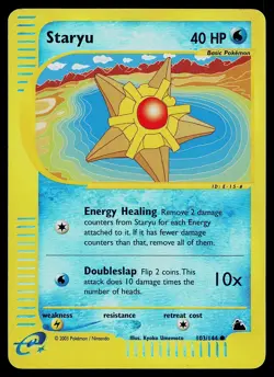 Pokemon Card - Staryu Skyridge 103/144 Reverse Holo Common - Image 1