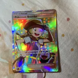 Pokemon Breeder Trainer Shining Legends Full Art Holo 73/73 English - Image 5