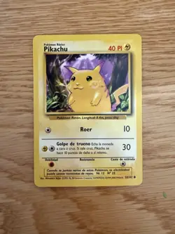 Spanish Base Set Pokemon TCG Pokemon Pikachu Common - Image 1