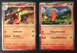 Pokemon TCG Charmeleon 005/165 Charmander 004/165 Cosmos Holo Promo SET NM Swirl - Image 1