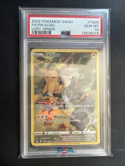 2022 Pokemon Lost Origin Pikachu Trainer Gallery TG05/TG30 PSA 10 GEM MINT 💎 - Image 1