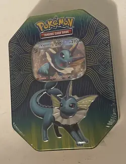 Pokemon TCG: Elemental Power Tin Vaporeon GX Unopened 820650806490 - Image 1