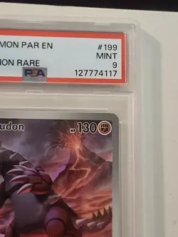 2023 POKEMON GROUDON-PARADOX RIFT ILLUSTRATION RARE #199 PSA 9 - Image 3