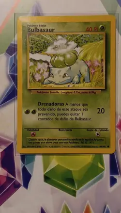 Pokemon Bulbasaur Base Set 44/102 40 HP Common Regular Spanish Wizards - Image 1