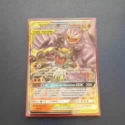 Pokemon Marshadow & Machamp GX TAG TEAM Ultra Rare Holo 82/214 Unbroken Bonds - Image 1