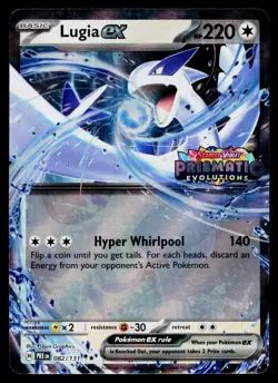 Lugia ex (Prismatic Evolutions Stamped) 082/131 Holofoil Pokemon Near Mint - Image 1