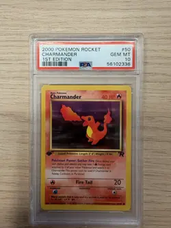 Pokemon Charmander Team Rocket 1st Edition 50/82 PSA 10 Regular 2000 English - Image 1