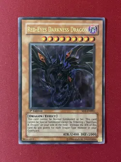 Konami Red-Eyes Darkness Dragon SD1-EN001 Dragon's Roar 1st Ed Ultra Rare Engli… - Image 1