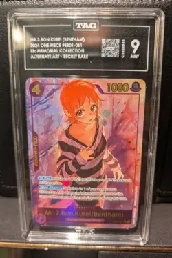 2024 One Piece EB01-061 Mr.2.Bon.Kurei Alternate Art Foil TAG 9 - Image 1