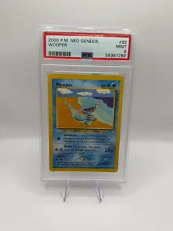 Pokemon Neo Genesis Wooper 82/111 1st Edition Common PSA 9 2000 Card - Image 1