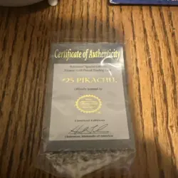 1999 Burger King Pokemon 23K Gold-Plated PIKACHU Trading Card w/ Box - Image 3