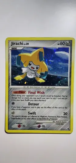 Pokemon TCG 2009 Jirachi LV. 397/111 Holo Rare Rising Rivals Card LP - Image 1