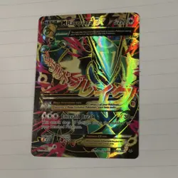 Pokemon Mega Rayquaza EX Full Art Ultra Rare Holo Roaring Skies 105/108 Card - Image 3