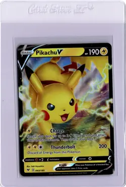 Pikachu V Vivid Voltage Full Art 043/185 Full Art Pokemon Card 2020 - Image 1
