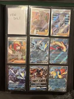 Pokemon Cards & Binder - Mix Of Holos, Reverse Holos, Full Art, V, Vmax, Ex & GX - Image 1