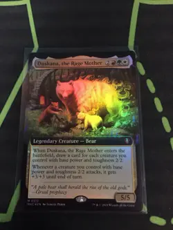 MTG Magic The Gathering Duskana, The Rage Mother Foil MKC Mythic Ext Art - Image 1