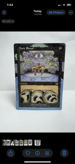 Hand Painted Mercadian Masques Dark Ritual Alter/Border MTG Alter - Image 1
