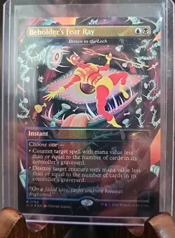Beholder's Fear Ray - Drown in the Loch (Rainbow Foil) Secret Lair Drop MTG NM - Image 1