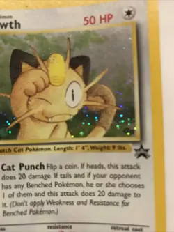 Pokemon Meowth Nintendo Black Star Promo 10 Holo Pokemon Card - Image 2