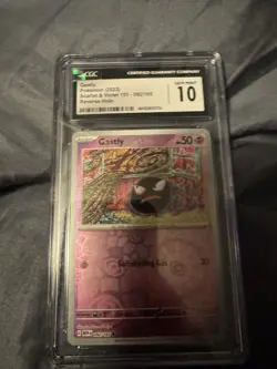 Gastly 092/165 Reverse Holo Pokemon Scarlet Violet 151 JP CGC Gem Mint 10 - Image 1