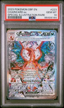 Charizard ex Obsidian Flames Special Illustration Rare #223 PSA 10 Pokemon 2023 - Image 1