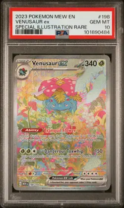 2023 POKEMON MEW EN-151 SPECIAL ILLUSTRATION RARE #198 VENUSAUR EX PSA 10 - Image 1