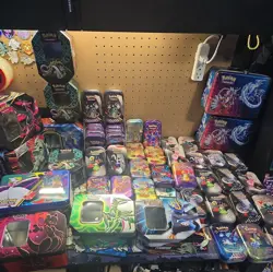 LOT OF 52 EMPTY POKEMON TCG TINS - Image 1