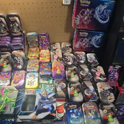 LOT OF 52 EMPTY POKEMON TCG TINS - Image 4
