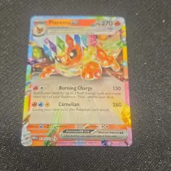 Pokemon Flareon ex 014/131 Sv: Prismatic Evolutions Holo Double Rare 270 HP - Image 1