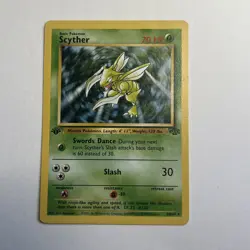 Pokemon TCG Scyther 1st Edition Non-Holo Jungle (1999) 26/64 WOTC Condition LP - Image 1