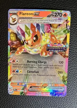 Pokemon TCG - Flareon ex 014/131 Prismatic Evolutions Stamped Promo - Image 1