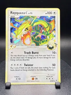 Rayquaza C 8/147 Pokemon Supreme Victors Holo Cracked Ice Vintage Nice Front PC - Image 1
