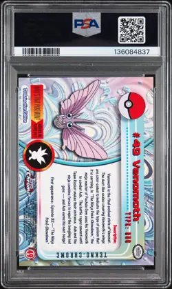 2000 TOPPS CHROME POKEMON T.V. TEKNO #49 VENOMOTH PSA 10 - Image 2