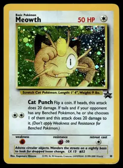 Meowth #10 - Pokemon Wizards Black Star Promo WOTC - LP - Image 1
