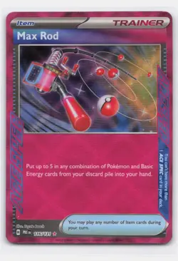 MAX ROD 116/131 ACE SPEC RARE PRISMATIC EVOLUTIONS POKEMON - Image 2