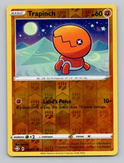 Reverse Holo Trapinch 040/072 Common Shining Fates Pokemon - Image 1