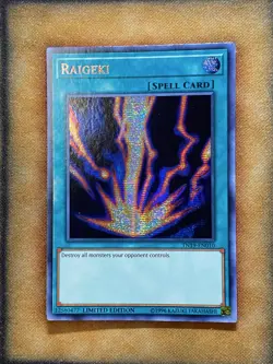 Yugioh Raigeki TN19-EN010 Secret Rare Limited Edition NM - Image 1