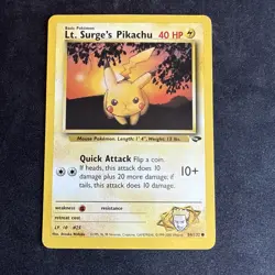 Lt. Surge's Pikachu 84/132 Gym Challenge Pokemon Card - Image 1