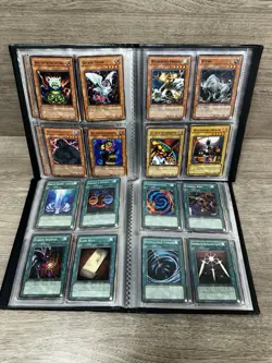 Konami Yu-Gi-Oh! TCG Mixed Card Lot Binder English 217 Cards W/ 1996 Folders - Image 1